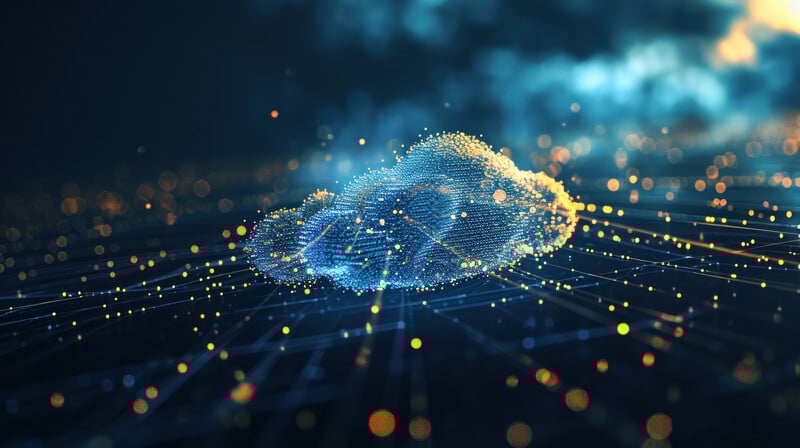 abstract technology image of a cloud